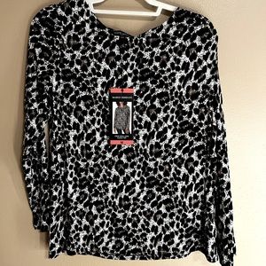 Mario Serrani Crew Neck Long Sleeves in Brown Leopard